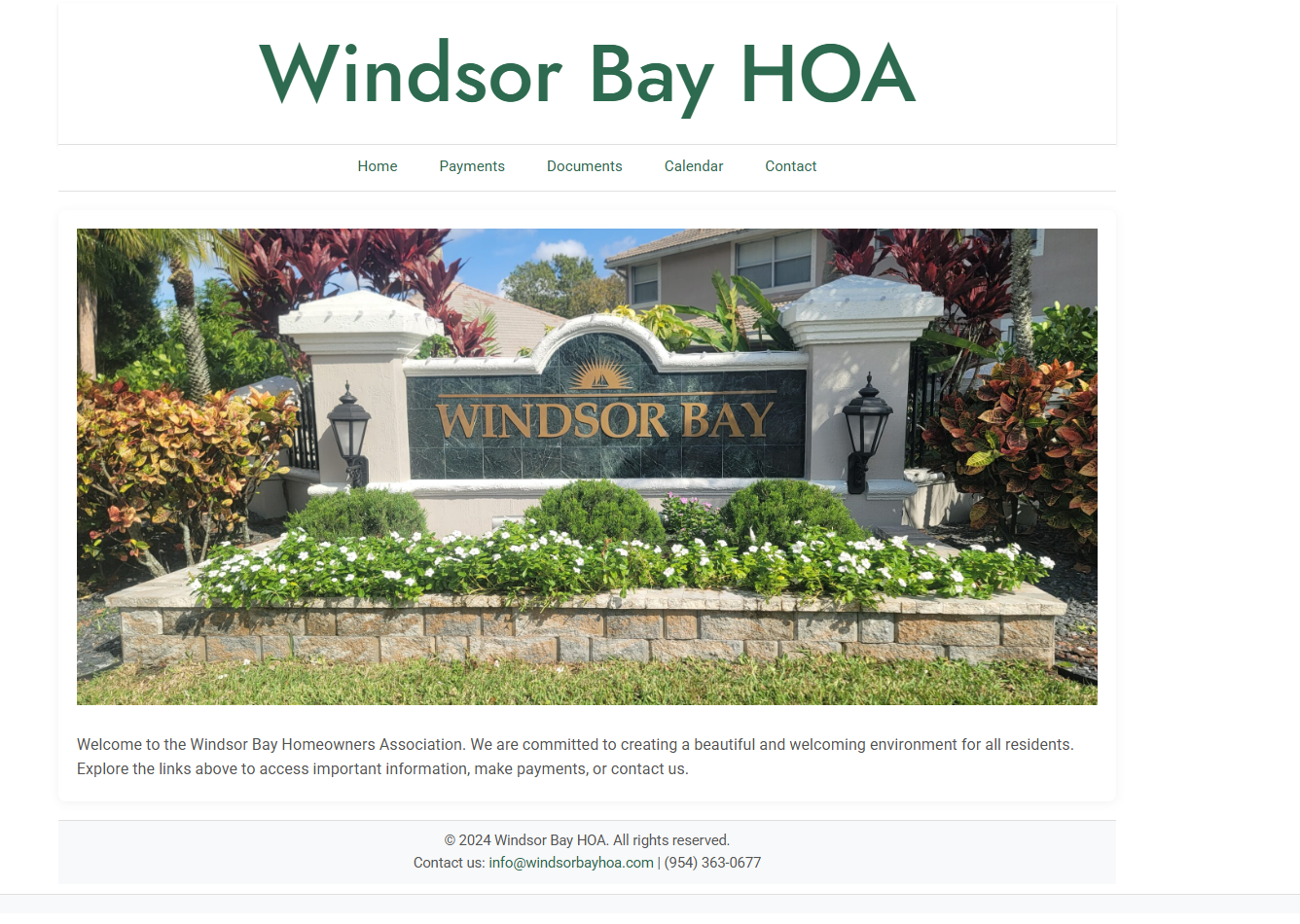 Windsor Bay HOA